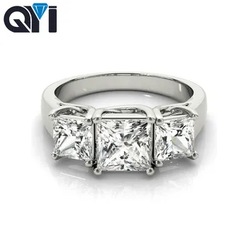 QYI Pure Solid 925 Silver Rings Jewelry For Women 1.25 ct Three Stone Princess Square Zircon Fashion Birthday Present
QYI Pure Solid 925 Silver Rings Jewelry For Women 1.25 ct Three Stone Princess Square Zircon Fashion Birthday Present
