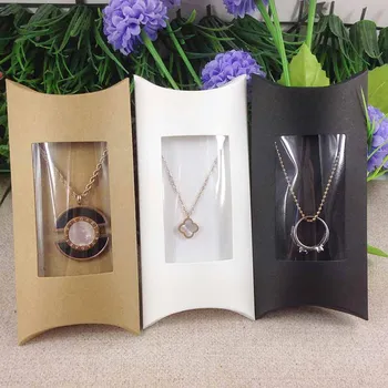 Feiluancustom Diy brown/black/white pillow window packing box gift box with necklace insert card for gift /products/candy show
Feiluancustom Diy brown/black/white pillow window packing box gift box with necklace insert card for gift /products/candy show