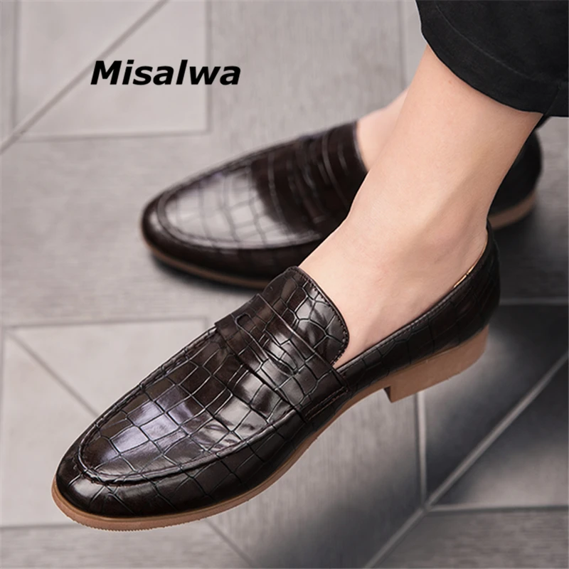 Misalwa 38-47 Summer Men Fashion Loafers British Gentleman Dress Formal PU Leather Shoes Pointed Toe Casual Mocasines Oxfords
Misalwa 38-47 Summer Men Fashion Loafers British Gentleman Dress Formal PU Leather Shoes Pointed Toe Casual Mocasines Oxfords