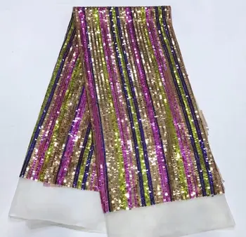 2019 Latest Nigerian Sequins Laces Fabrics High Quality Tulle African Laces Fabric Wedding Dress French Lace Material 5yards/lot
2019 Latest Nigerian Sequins Laces Fabrics High Quality Tulle African Laces Fabric Wedding Dress French Lace Material 5yards/lot