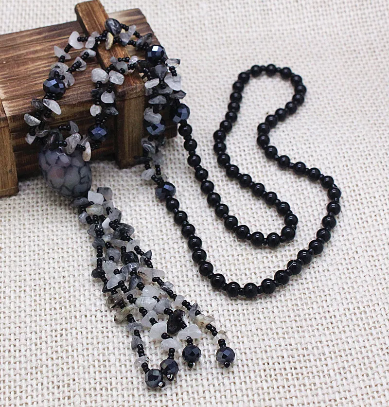 Fashion Long Beads Natural Crystal Stones Necklace For Women Jewelry tassel Pendants Statement Necklaces & Pendants High Quality
Fashion Long Beads Natural Crystal Stones Necklace For Women Jewelry tassel Pendants Statement Necklaces & Pendants High Quality