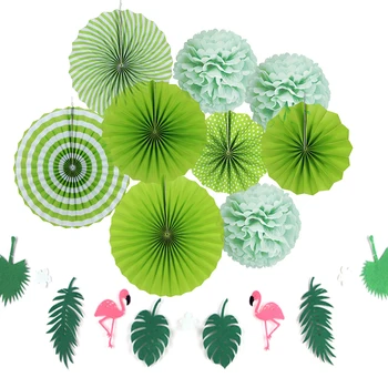 Party Decoration Set 10pcs Green Color With Flamingo Garlands Summer Tropical party Luau Beach Pool Hawaiian Party Decoration
Party Decoration Set 10pcs Green Color With Flamingo Garlands Summer Tropical party Luau Beach Pool Hawaiian Party Decoration