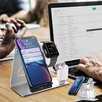 Wireless Charger Dock 3 in 1 Aluminum Charging Station For iPhone X/8 Plus/8 Samsung S8 Airpods
Wireless Charger Dock 3 in 1 Aluminum Charging Station For iPhone X/8 Plus/8 Samsung S8 Airpods