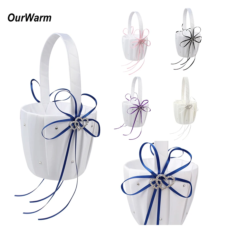 OurWarm White Flower Girl Basket for Wedding Decoration Romantic Heart and Bowknot Wedding Centerpieces Festival Party Supplies
OurWarm White Flower Girl Basket for Wedding Decoration Romantic Heart and Bowknot Wedding Centerpieces Festival Party Supplies
