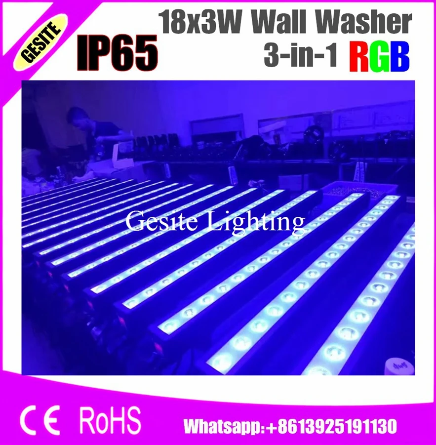2PCS/LOT 18X3W Waterproof DMX512 Led Wall Washer Light 02/03/05/06/08/09/18/54/56CH Led Light Led Outdoor Run Pixel Light
2PCS/LOT 18X3W Waterproof DMX512 Led Wall Washer Light 02/03/05/06/08/09/18/54/56CH Led Light Led Outdoor Run Pixel Light