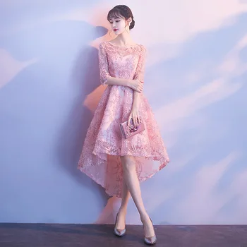 Pink Lace Satin Oriental Style Banquet Dresses Chinese Vintage Wedding Cheongsam Elegant Short Evening Party GownsSize XS - XXXL
Pink Lace Satin Oriental Style Banquet Dresses Chinese Vintage Wedding Cheongsam Elegant Short Evening Party GownsSize XS - XXXL