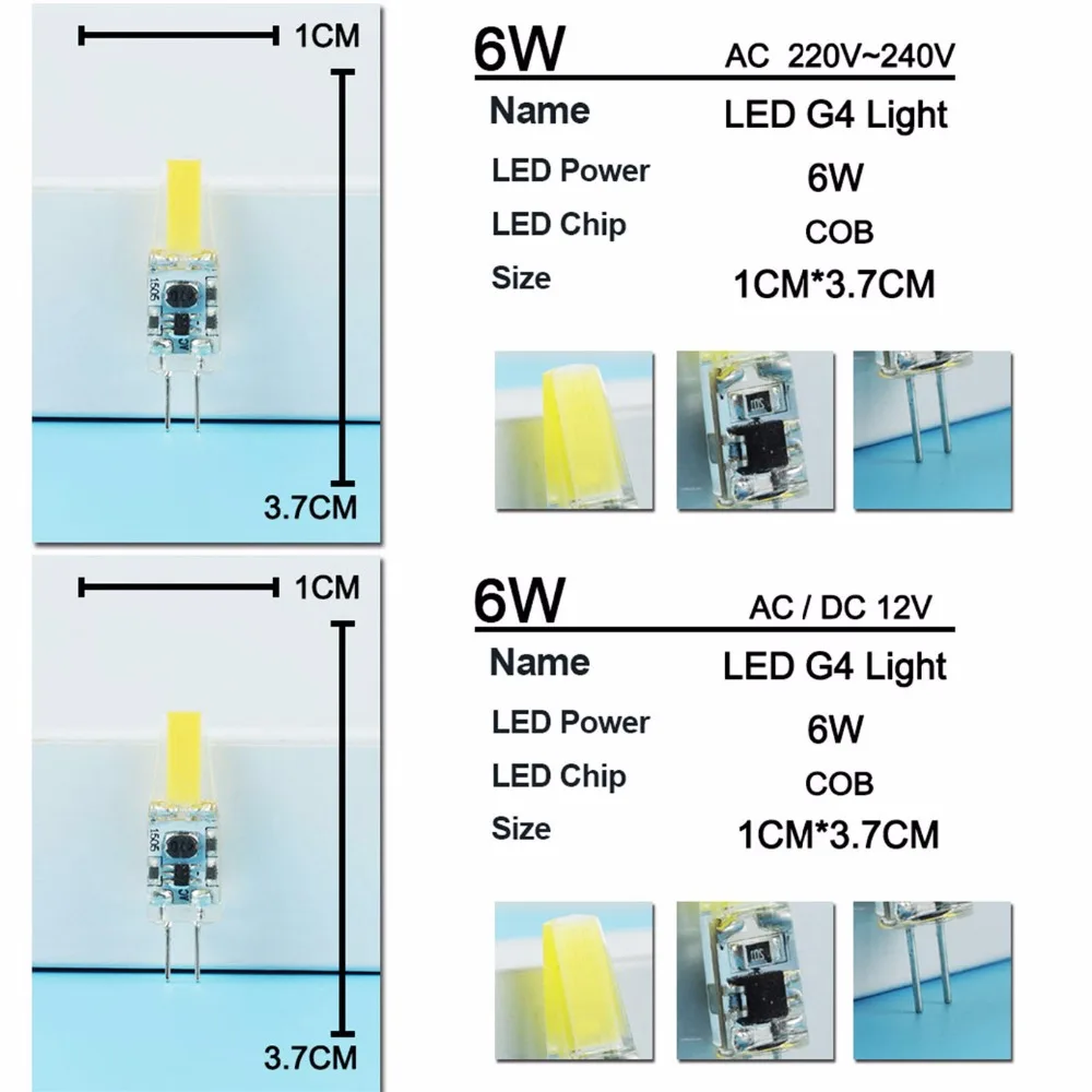 6pcs-G4-COB-LED-Bulb-6W-10W-ACDC-12V-AC220V-LED-G4-lamp-Crystal-LED-Light
