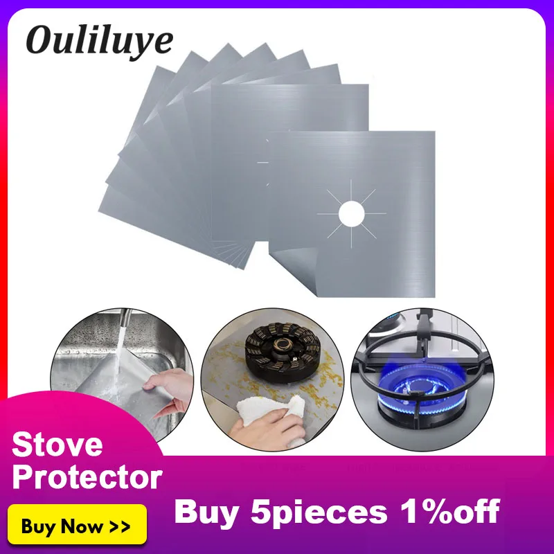 4PCS/Lot Anti-slip Reusable Foil Mat for Stove Gas Stovetop Burner Protector Liner Cover for Kitchen Cooking Cleaning Tools
4PCS/Lot Anti-slip Reusable Foil Mat for Stove Gas Stovetop Burner Protector Liner Cover for Kitchen Cooking Cleaning Tools