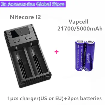 Vapcell 2pcs INR 21700 5000mAh 10A li-ion rechargeable battery with Nitecore new I2 Digi charger LCD Intelligent for smoke E-CIG
Vapcell 2pcs INR 21700 5000mAh 10A li-ion rechargeable battery with Nitecore new I2 Digi charger LCD Intelligent for smoke E-CIG