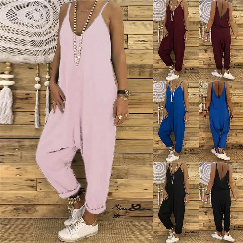 Fashion Women's Sleeveless Jumpsuits Ladies Casual Loose Playsuit Long Trousers Jumpsuit bodysuit Rompers Women Jumpsuits 661R10
Fashion Women's Sleeveless Jumpsuits Ladies Casual Loose Playsuit Long Trousers Jumpsuit bodysuit Rompers Women Jumpsuits 661R10