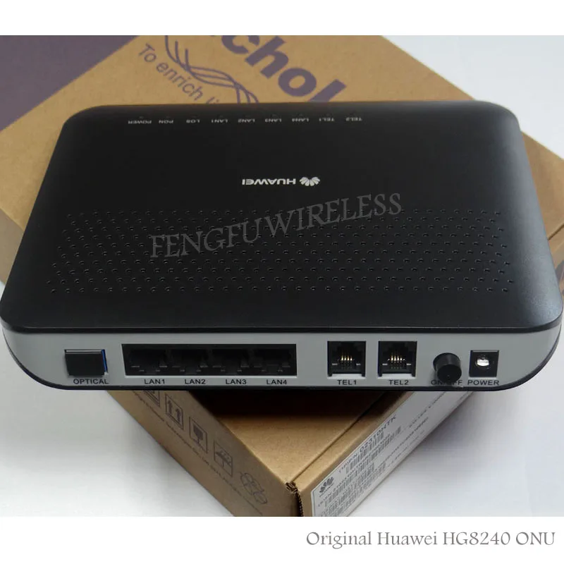 Original HG8240 gpon onu 4FE 4LANS WIFI for fiber optic network router optical onu ont
Original HG8240 gpon onu 4FE 4LANS WIFI for fiber optic network router optical onu ont