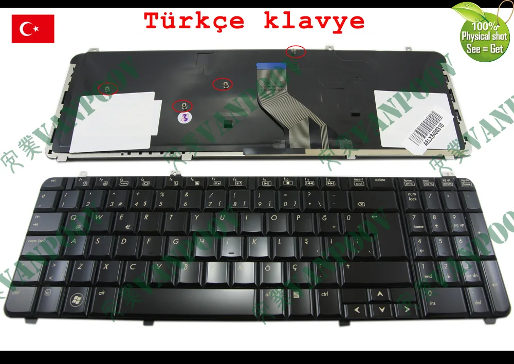 New Laptop keyboard for HP Pavilion DV6 DV6T DV6-1000 dv6-2000 Glossy Black Turkish TR Version - 9J.N0Y82.H0T
New Laptop keyboard for HP Pavilion DV6 DV6T DV6-1000 dv6-2000 Glossy Black Turkish TR Version - 9J.N0Y82.H0T