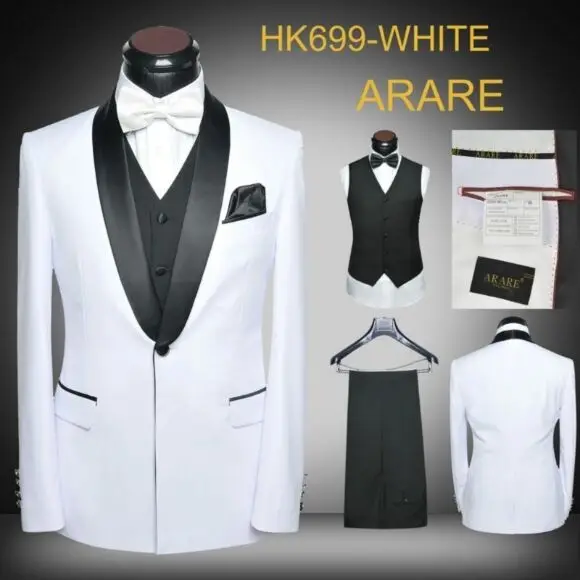 Latest Coat Pant Designs White Black Tuxedo Jacket Wedding Men Suit Slim Fit Prom Groom Blazer Custom 3 Piece Suits Masculino n
Latest Coat Pant Designs White Black Tuxedo Jacket Wedding Men Suit Slim Fit Prom Groom Blazer Custom 3 Piece Suits Masculino n