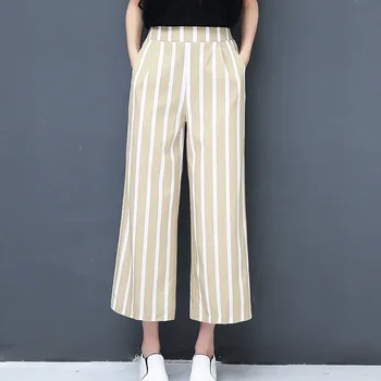 New Summer Lady Fashion Khaki Trousers Plus Size M-5XL Patchwork Design Casual Striped Wide Leg Pants / Capris
New Summer Lady Fashion Khaki Trousers Plus Size M-5XL Patchwork Design Casual Striped Wide Leg Pants / Capris