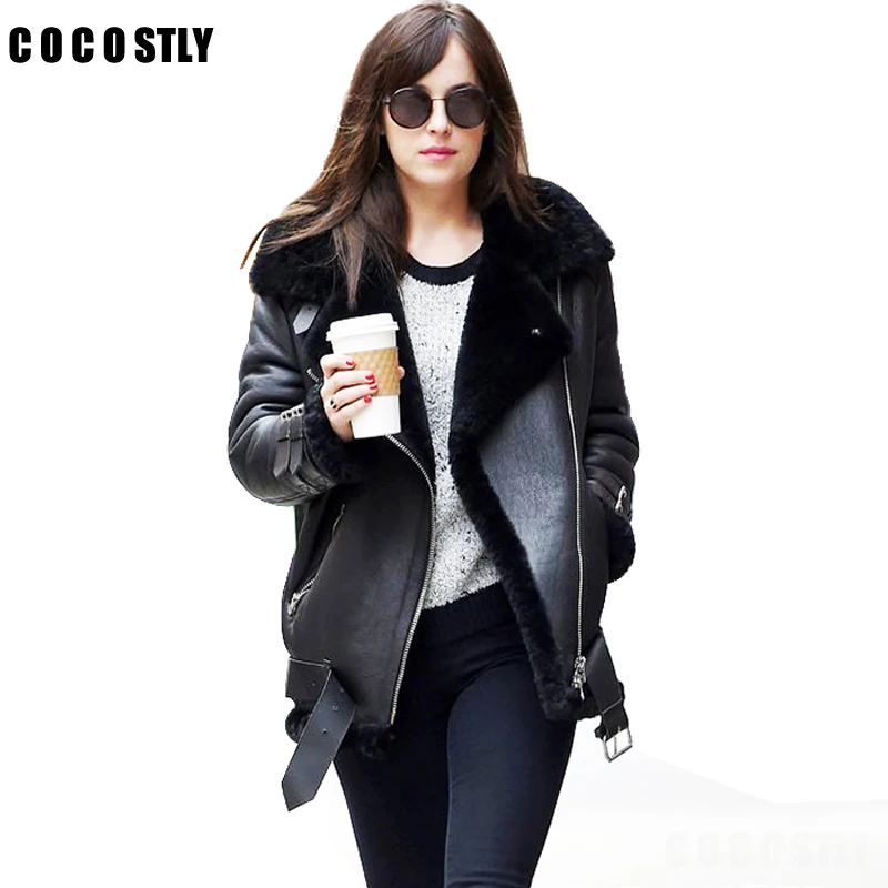 2019 Winter Coat Women Suede Leather Jacket Women Lamb Wool Motorcycle Jacket Thick Lambs Wool Warm Jackets Coats
2019 Winter Coat Women Suede Leather Jacket Women Lamb Wool Motorcycle Jacket Thick Lambs Wool Warm Jackets Coats