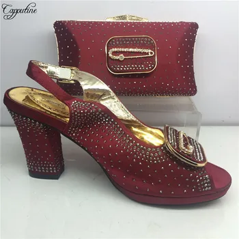 Wonderful wine high heel sandal shoes and purse bag set nice matching for evening dress GY36 heel height 7cm
Wonderful wine high heel sandal shoes and purse bag set nice matching for evening dress GY36 heel height 7cm