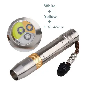 UltraViolet Flashlight Detector for Amber/Jade/Diamond/Mineral/Gemstones 3 in one white+yellow+365nm uv
UltraViolet Flashlight Detector for Amber/Jade/Diamond/Mineral/Gemstones 3 in one white+yellow+365nm uv