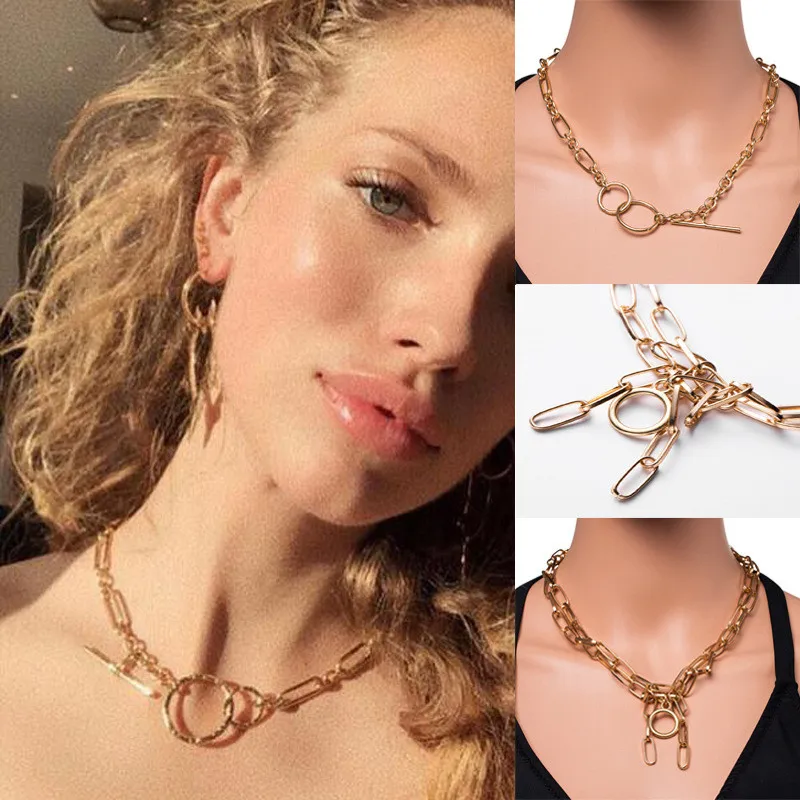 Mamojko 2019 Classic Fashion Gold Silver Statement Necklace Metal Vintage O-round Chain Punk Trendy Choker Necklace for Women
Mamojko 2019 Classic Fashion Gold Silver Statement Necklace Metal Vintage O-round Chain Punk Trendy Choker Necklace for Women