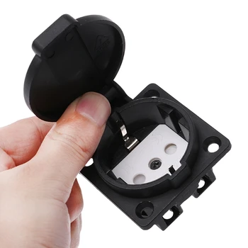 AC 250V 16A German Standard Power Outlet Single Plug Waterproof Wall Socket
AC 250V 16A German Standard Power Outlet Single Plug Waterproof Wall Socket