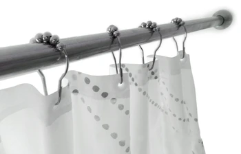 Polished Satin Nickel 5 Rollerball Shower Curtain Rings Curtain Hooks 7x4cm #1706
Polished Satin Nickel 5 Rollerball Shower Curtain Rings Curtain Hooks 7x4cm #1706
