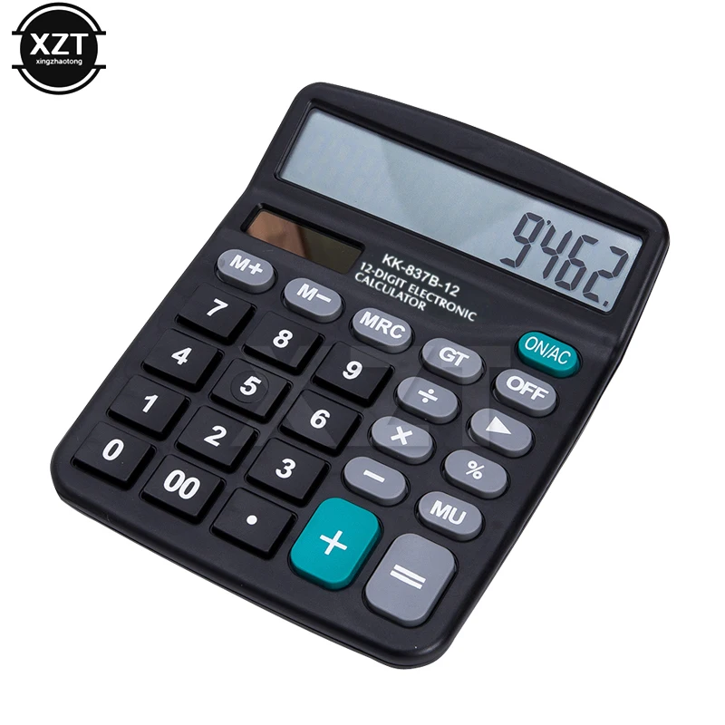 

1pcs Office Commercial Calculator Calculate Tool Battery Powered 12 Digit Electronic Calculator Portable hot sale newest