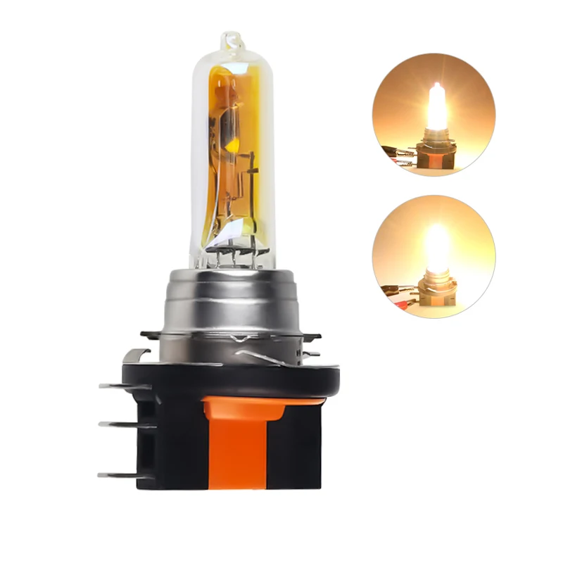 1Pcs 12V Car Halogen Headlight Bulbs Light H15 15/55W 2300K Golden Yellow high/low beam 1200LM Car Headlight Fog Light h15
1Pcs 12V Car Halogen Headlight Bulbs Light H15 15/55W 2300K Golden Yellow high/low beam 1200LM Car Headlight Fog Light h15