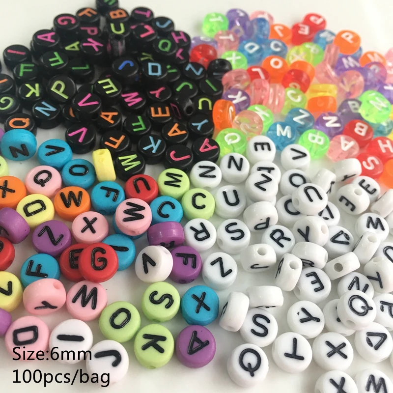 Meideheng Acrylic oblate English letters beads for jewelry making fluorescent color transparent color 6mm 100pcs/bag
Meideheng Acrylic oblate English letters beads for jewelry making fluorescent color transparent color 6mm 100pcs/bag