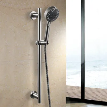 Bathroom Shower Kits Three Function Hand Shower Head with Adjustable Slide Bar, Brushed Stainless Steel Color LYTZ022
Bathroom Shower Kits Three Function Hand Shower Head with Adjustable Slide Bar, Brushed Stainless Steel Color LYTZ022