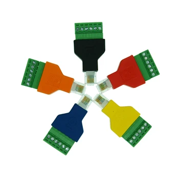 5pcs/lot Mixed Color RJ12 6P6C to secrw terminal block connector Adapter Telephone Connector for Receiver Joint
5pcs/lot Mixed Color RJ12 6P6C to secrw terminal block connector Adapter Telephone Connector for Receiver Joint