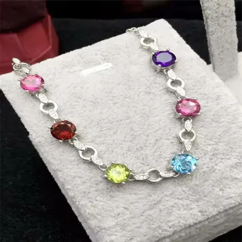 KJJEAXCMY fine jewelry S925 silver inlay natural color gemstone garnet multi-color bracelet crystal jewelry round
KJJEAXCMY fine jewelry S925 silver inlay natural color gemstone garnet multi-color bracelet crystal jewelry round