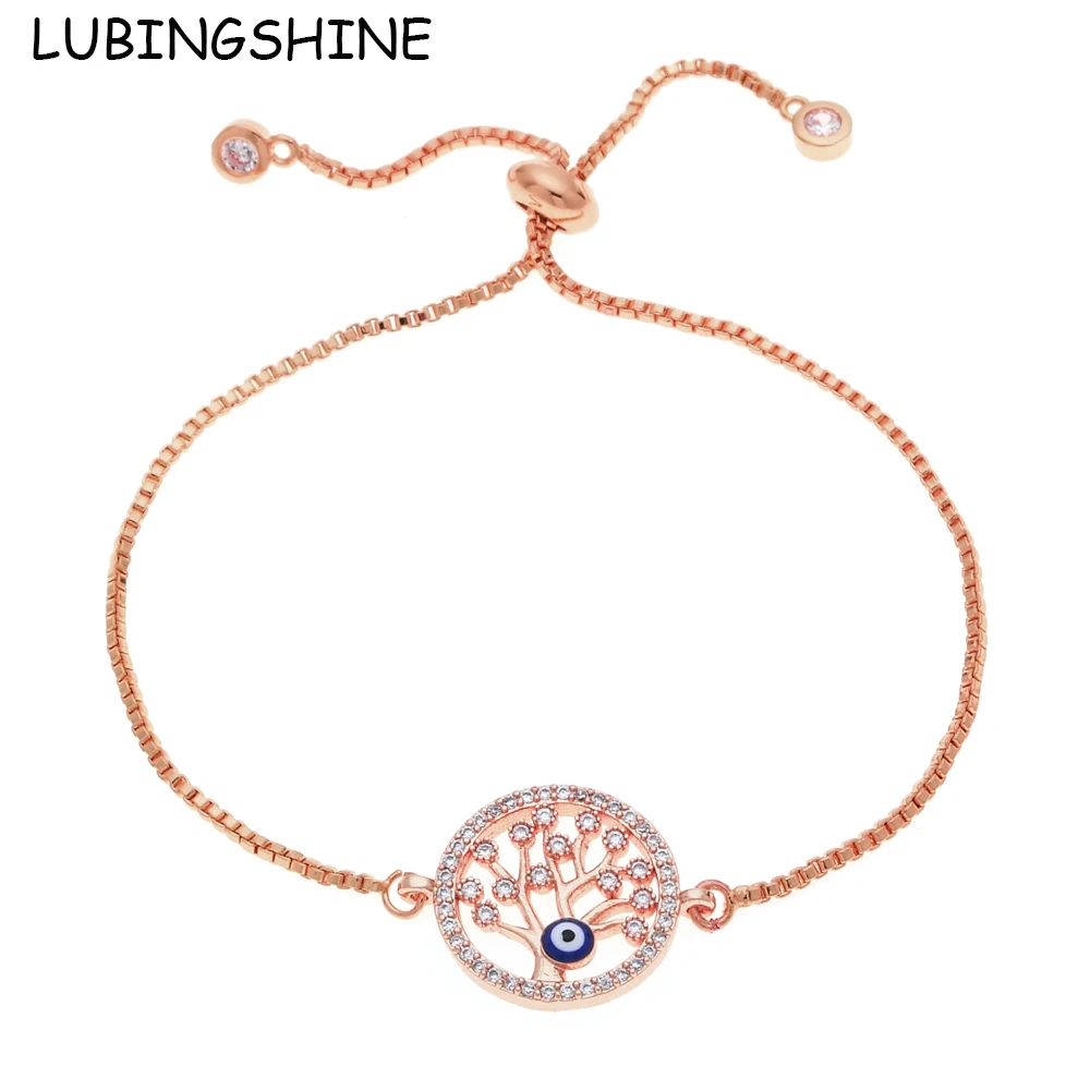 LUBINGSHINE Sparkling Cubic Zirconia Crystal Bracelets Female Jewelry Adjustable Slide Tree Of Life Evile Eye Wrist Bracelet
LUBINGSHINE Sparkling Cubic Zirconia Crystal Bracelets Female Jewelry Adjustable Slide Tree Of Life Evile Eye Wrist Bracelet