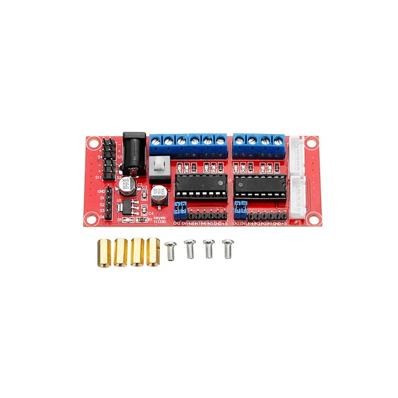 

Smart Electronics 4 DC Motor Driver Module L293D 4WD DC Motor Dual H-bridge Drive Control Module For-arduino Smart Car Robot