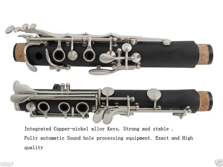 New Professional CLARINET Ebonite Wood Nickel Plated Key Bb Key 17 key Case #6 
New Professional CLARINET Ebonite Wood Nickel Plated Key Bb Key 17 key Case #6