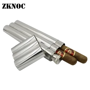 ZKNOC 2 Oz Three Tubes Cigar Hip Flask Cigar holder Stainless Steel Flagon Whisky Travel Pocket Wine Container Creative Decors
ZKNOC 2 Oz Three Tubes Cigar Hip Flask Cigar holder Stainless Steel Flagon Whisky Travel Pocket Wine Container Creative Decors