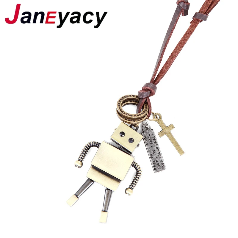 JANEYACY 2018 Fashion Accessories Men's Necklace Lady Punk Retro Adjustable Necklace Casual Robot Leather Necklace Women's
JANEYACY 2018 Fashion Accessories Men's Necklace Lady Punk Retro Adjustable Necklace Casual Robot Leather Necklace Women's