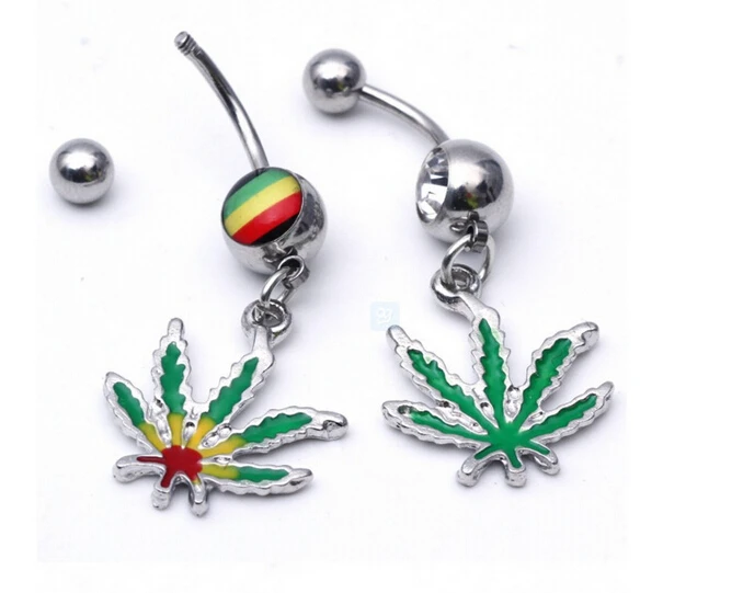Maple Leaf Belly Navel Ring Weed Button Body Piercing Jewelry Bar Stainless Steel Belly Rings Earrings In Navel Piercing Rinng
Maple Leaf Belly Navel Ring Weed Button Body Piercing Jewelry Bar Stainless Steel Belly Rings Earrings In Navel Piercing Rinng