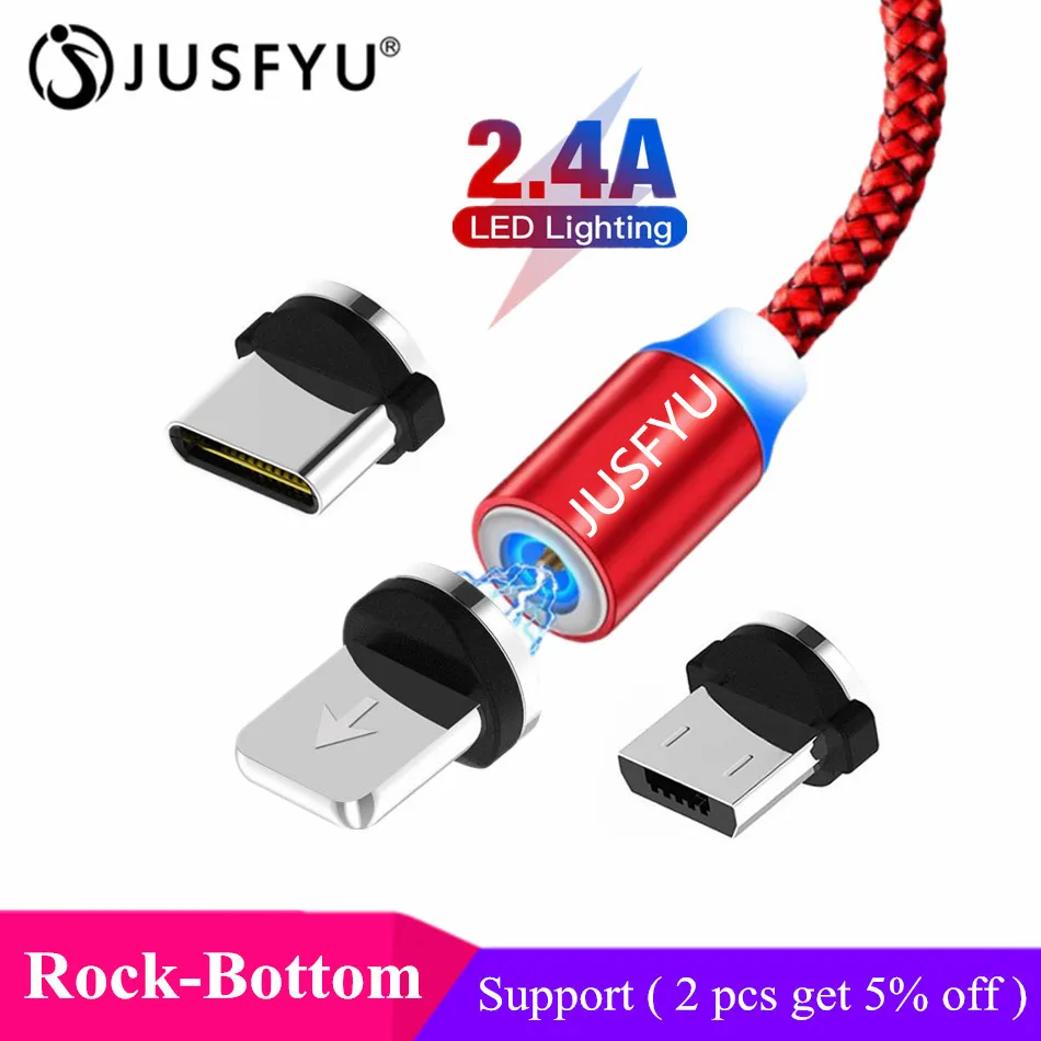 2.4A Magnetic Cable Micro Usb Type C Fast Charging Phone Usb C LED Lighting For IPhone Xiaomi Huawei Android Charging Wire Cord
2.4A Magnetic Cable Micro Usb Type C Fast Charging Phone Usb C LED Lighting For IPhone Xiaomi Huawei Android Charging Wire Cord