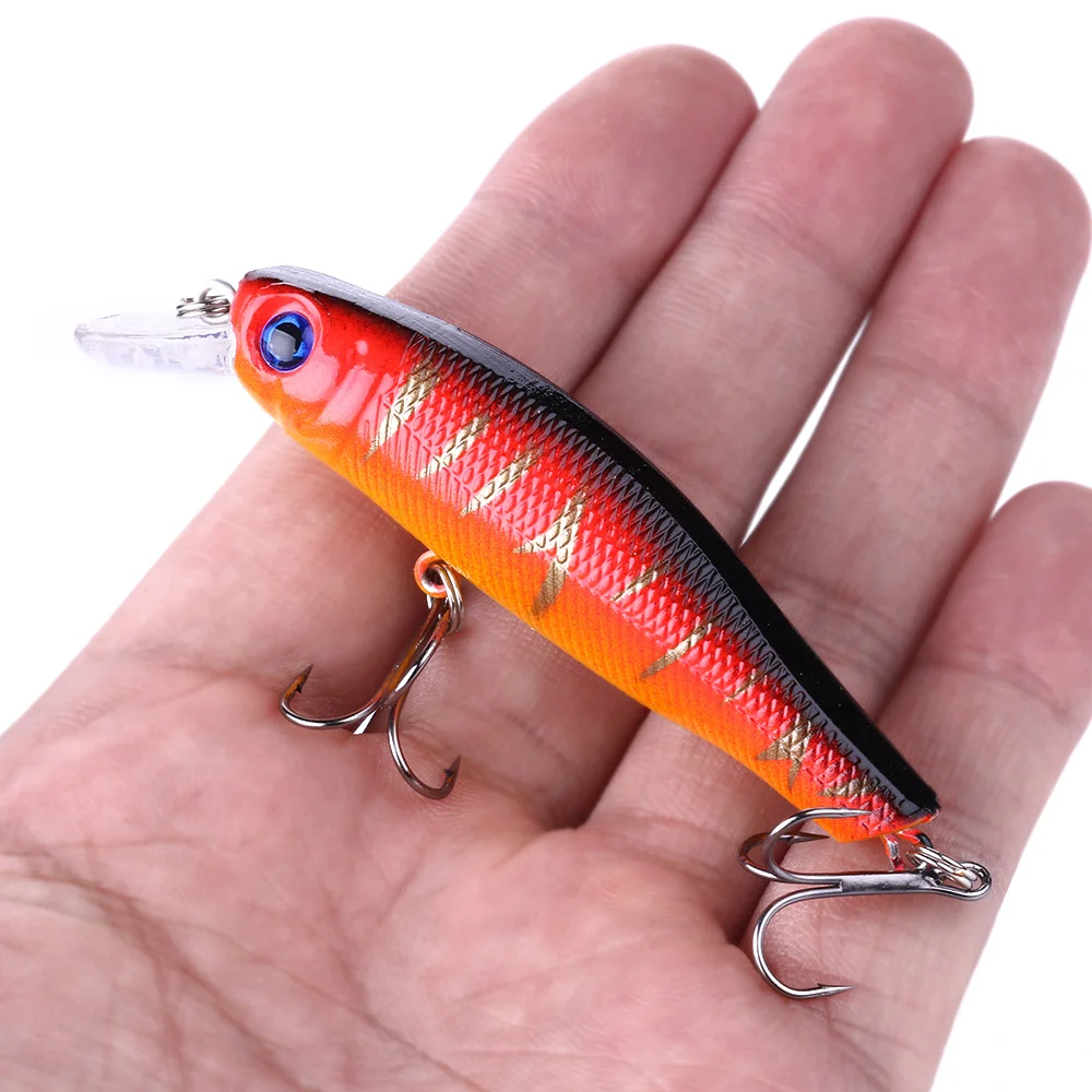 HENGJIA 1PC 9.5CM 7.2G 6 Colors Minnow Hard Bait With 2 Fishing Hooks 3D Eyes Fishing Tackle Lure
HENGJIA 1PC 9.5CM 7.2G 6 Colors Minnow Hard Bait With 2 Fishing Hooks 3D Eyes Fishing Tackle Lure