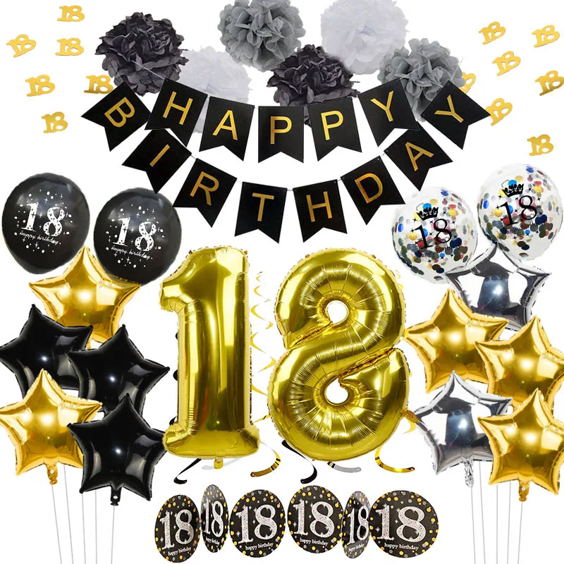 Black Gold Birthday Decoration Balloons Happy Birthday Banner Tinsel Garland Confetti for Adult 18 Birthday Party Decoration
Black Gold Birthday Decoration Balloons Happy Birthday Banner Tinsel Garland Confetti for Adult 18 Birthday Party Decoration
