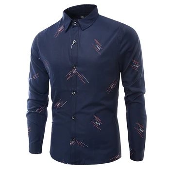 2020 Spring Summer New Men Cotton Social Shirt Slim Fit Letter Print Long Sleeve Men Shirt High Quality Camisa Masculina
2020 Spring Summer New Men Cotton Social Shirt Slim Fit Letter Print Long Sleeve Men Shirt High Quality Camisa Masculina