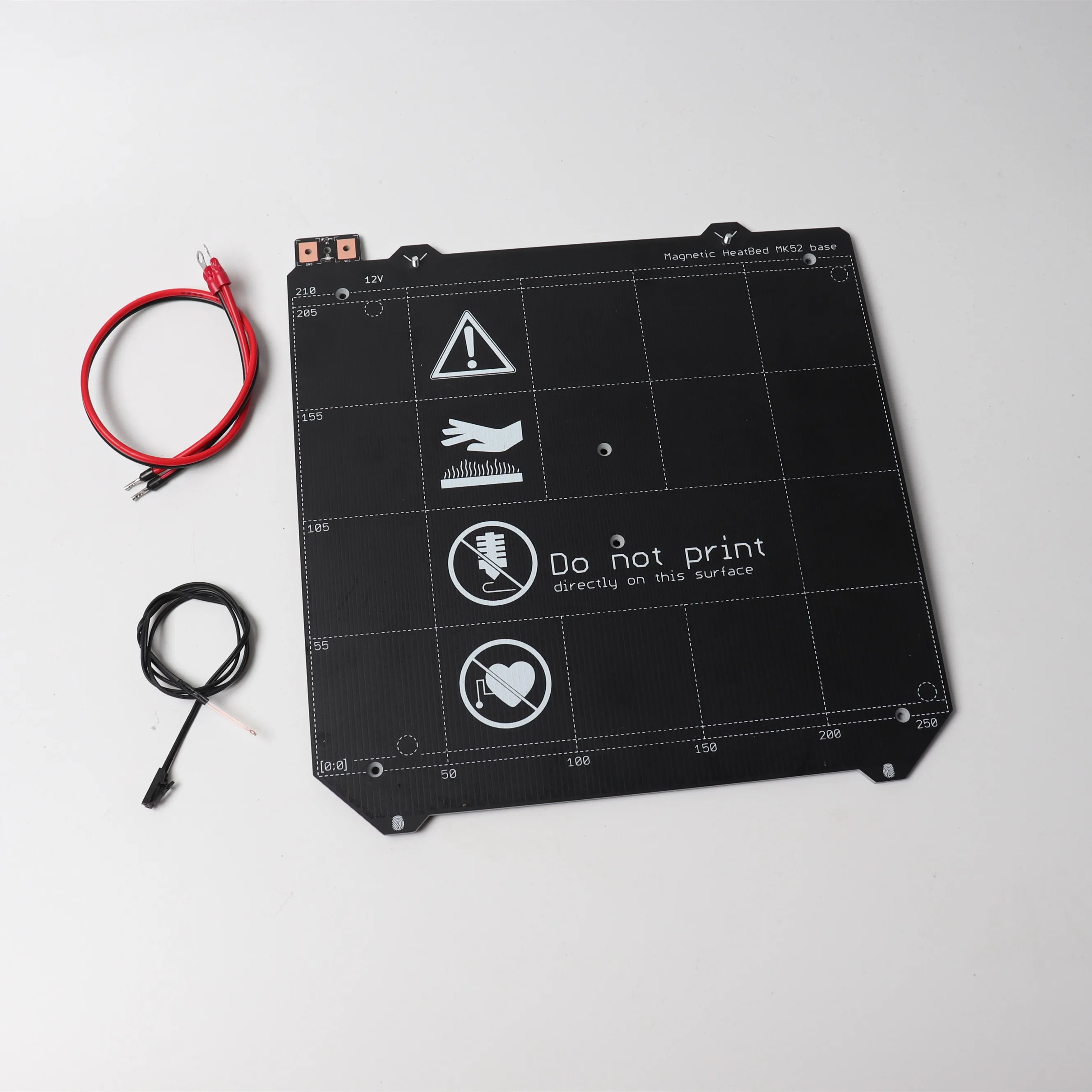 Blurolls 12V/24V Heatedbed for Prusa i3 MK2.5S/MK3/MK3S/MK3S+ 3d printer heated bed MK52 beds with back traces N35UH magnets
Blurolls 12V/24V Heatedbed for Prusa i3 MK2.5S/MK3/MK3S/MK3S+ 3d printer heated bed MK52 beds with back traces N35UH magnets