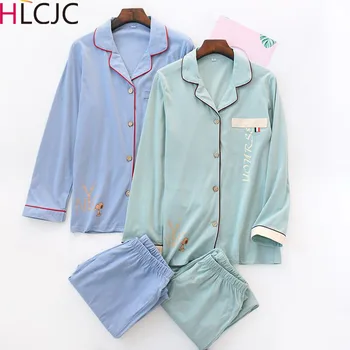 Autumn Cute Cartoon Pajamas Sets Women Knitted Cotton Nightgown Comfortable Ladies Loose Leisure Home High Quality Sleepwear
Autumn Cute Cartoon Pajamas Sets Women Knitted Cotton Nightgown Comfortable Ladies Loose Leisure Home High Quality Sleepwear