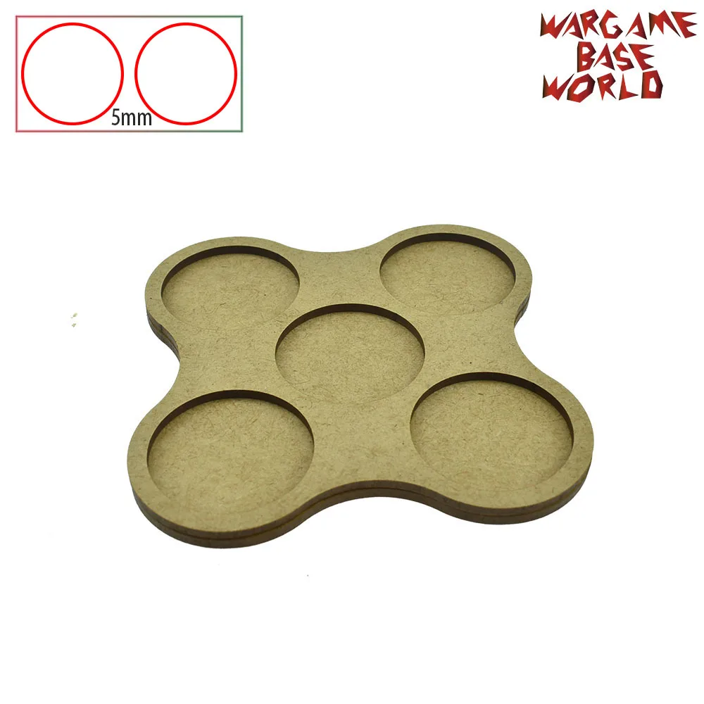 Wargame Base World - Movement Tray - 5 bases 40mm round - Star Shape MDF
Wargame Base World - Movement Tray - 5 bases 40mm round - Star Shape MDF