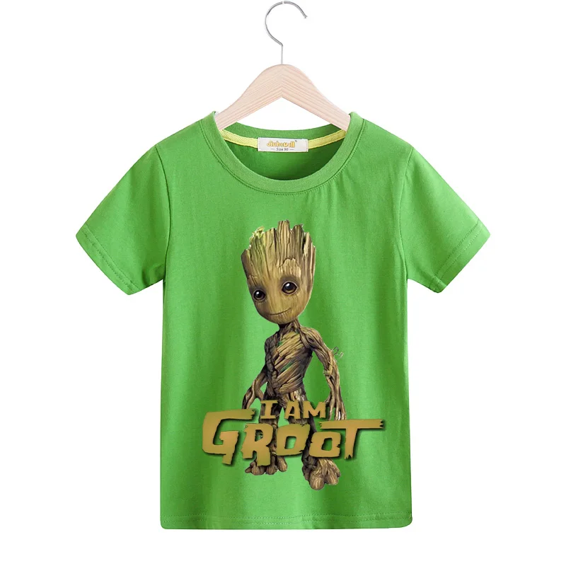 2019 Baby I'm Groot Print Tshirts Summer T-shirts Kids Clothing Children Short Sleeve Tees Top Costume Boys Girls T Shirts TX145 (2)