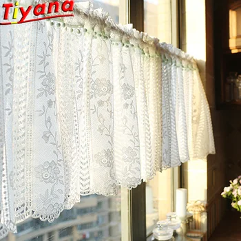 1 PCS 145*52 White Lace Short Curtains for Kitchen Rod Pocket Short Curtains for Cafe Soild Tulle for Small Window DL-QT036#30
1 PCS 145*52 White Lace Short Curtains for Kitchen Rod Pocket Short Curtains for Cafe Soild Tulle for Small Window DL-QT036#30