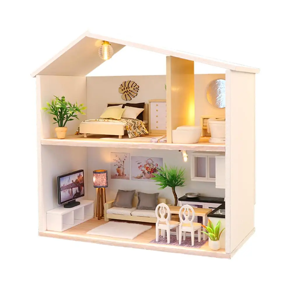 Toys For Children New House Casa Diy Miniature Dollhouse With Dust Cover Furniture Birthday Gift For Children Babies
Toys For Children New House Casa Diy Miniature Dollhouse With Dust Cover Furniture Birthday Gift For Children Babies