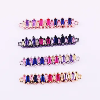 10Pcs Rainbow Jewelry Brass Micro Pave CZ Long Bar Connector Beads, DIY Bracelets Jewelry Findings
10Pcs Rainbow Jewelry Brass Micro Pave CZ Long Bar Connector Beads, DIY Bracelets Jewelry Findings