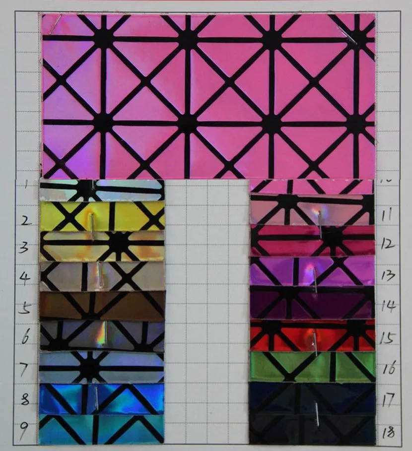 wholesale quality holographic PU leather fabric diamond shaped colorful laser leather for handbag shoes furniture decoration
wholesale quality holographic PU leather fabric diamond shaped colorful laser leather for handbag shoes furniture decoration