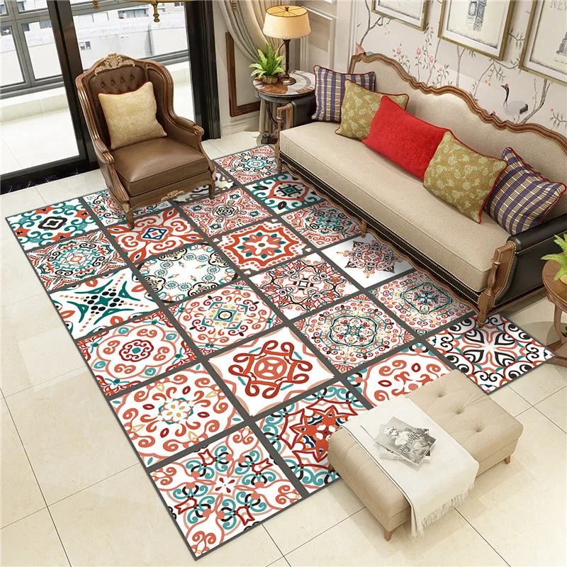 European-style printed carpet living room blanket bedroom rectangular bed edge mat home household coffee table sofa rug
European-style printed carpet living room blanket bedroom rectangular bed edge mat home household coffee table sofa rug