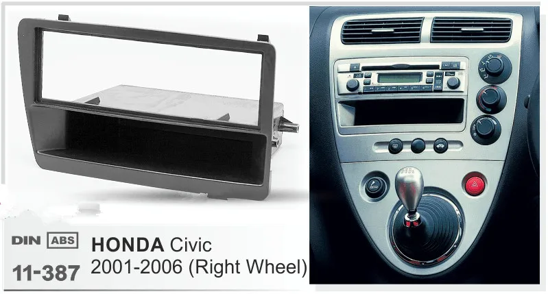 Комплект рамов для автомагнитолы Honda civic 2001-2006 комплект с двойным креплением на Din